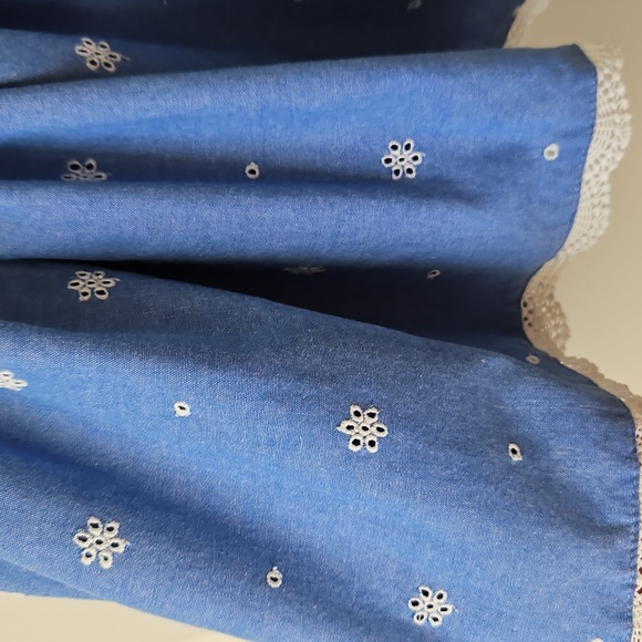 🫐EUC Blueberi Boulevard Blue Eyelet Dress | Girls 2T | Easter, Spring, Church - Picture 7 of 8